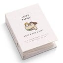 Fotoalbum na 100 fotografií 16,5 x 12,5 x 5 cm Priehľadné PVC obaly Biely obal s motívom Happy Family Rodinné album na fotky bábätka 1