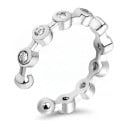 Záušnice bez propichovania 1 ks Manžeta na ucho z prepojených krúžkov so zirkónmi Ear cuff na chrupavku pre ženy 3