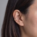Záušnice bez propichovania 1 ks Manžeta na ucho z prepojených krúžkov so zirkónmi Ear cuff na chrupavku pre ženy 4