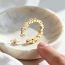 Záušnice bez propichovania 1 ks Manžeta na ucho z prepojených krúžkov so zirkónmi Ear cuff na chrupavku pre ženy 5