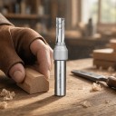 Fraise droite à trois dents 10 x 26 mm Fraise à rainurer TCT Tige 12,7 mm 1/2 pouce Carbure Fraiseuse supérieure et CNC Argent Bois et panneaux 5