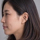 Záušnice bez propichovania 1 ks Široká manžeta na ucho so 2 radmi zirkónov Zlatá farba Ear cuff na chrupavku a helix pre ženy 2