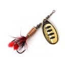 Rotating Spinner 7.5 g 70 mm with Feather and Treble Hook Brass Body and Stainless Steel Shaft Blade 30 mm For Perch Trout and Pike 10