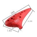 IRIN Ocarina 12 Holes 16 x 14.5 x 7.5 cm Made of Durable ABS Plastic With Case and Neck Strap Musical Instrument for Children 12