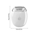 Lime à ongles électrique 2 en 1 pour enfants et adultes avec lumière LED et 3 vitesses 7,1 x 5,6 cm Chargement USB-C Blanc Manucure silencieuse 6