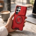 Skyddande fodral för Samsung Galaxy S26 Ultra Med glidande kameraskydd Cirkulärt stativ Stöd för magnetisk laddning Fodral 9