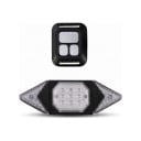 Zadní LED světlo na kolo se směrovkami a bezdrátovým ovladačem 12,3 x 4 cm USB dobíjení 5 režimů Plast ABS Na sedlovku 1