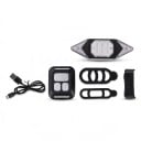 Zadní LED světlo na kolo se směrovkami a bezdrátovým ovladačem 12,3 x 4 cm USB dobíjení 5 režimů Plast ABS Na sedlovku 9