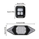 Zadní LED světlo na kolo se směrovkami a bezdrátovým ovladačem 12,3 x 4 cm USB dobíjení 5 režimů Plast ABS Na sedlovku 10