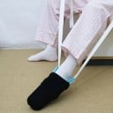 Enfileur de chaussettes avec trois doigts 22,5 x 12,5 cm Aide textile pour enfiler des chaussettes avec des sangles de traction Pour les seniors 7