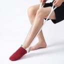 Enfileur de chaussettes avec trois doigts 22,5 x 12,5 cm Aide textile pour enfiler des chaussettes avec des sangles de traction Pour les seniors 8