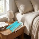 Enfileur de chaussettes avec trois doigts 22,5 x 12,5 cm Aide textile pour enfiler des chaussettes avec des sangles de traction Pour les seniors 9