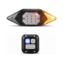 Zadní LED světlo na kolo se směrovkami a bezdrátovým ovladačem 12,3 x 4 cm USB dobíjení 5 režimů Plast ABS Na sedlovku 11
