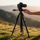 Camera and Mobile Tripod 53 to 140 cm Aluminium 360° Panoramic Head with Handle Quick Release Plate Black for Photography and Vlogging 2