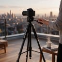 Camera and Mobile Tripod 53 to 140 cm Aluminium 360° Panoramic Head with Handle Quick Release Plate Black for Photography and Vlogging 5