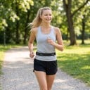Løbebælte til mobil med lynlås lomme 22 cm Elastisk sportsbælte udvides op til 130 cm Sort Bælte til løb fitness og cykling 4