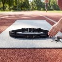 Bežecký pás so 2 kapsami na zips 2 x 20 cm Elastický pás rozťahovací až na 150 cm Čierny Ľadvinka na beh fitness a turistiku 2
