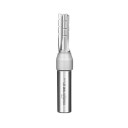 Fraise à rainurer TCT 10 x 28 mm Droite à trois dents Queue 1/2 pouce 12,7 mm Carbure Fraiseuse supérieure et CNC Argent Bois et panneaux 1