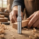Fraise à rainurer TCT 10 x 28 mm Droite à trois dents Queue 1/2 pouce 12,7 mm Carbure Fraiseuse supérieure et CNC Argent Bois et panneaux 2