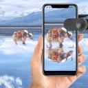 Zrkadlový klip na telefón pre fotky s odrazom Odnímateľné zrkadlo 10 x 6,5 cm S puzdrom a utierkou Pre iPhone aj Android 3