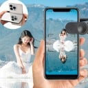 Zrkadlový klip na telefón pre fotky s odrazom Odnímateľné zrkadlo 10 x 6,5 cm S puzdrom a utierkou Pre iPhone aj Android 8