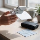 Zrkadlový klip na telefón s nastaviteľným uhlom pre fotky s odrazom Zrkadlo 10 x 6,5 cm Plast a sklo Biely Pre iPhone aj Android 2