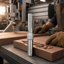 Fréza na drážky 10 x 40 mm Rovná trojbřitá TCT Stopka 12,7 mm 1/2 palce Tvrdokov Horní frézka i CNC Stříbrná Dřevo a silné desky 4