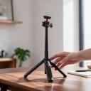 Ulanzi MT-16 Mini Tripod and Selfie Stick 22 to 44 cm 360° Ball Head Cold Shoe Aluminium Load Capacity 1.5 kg Black For Mobile and Camera 3