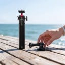 Ulanzi MT-16 Mini Tripod and Selfie Stick with GoPro Adapter 22 to 44 cm 360° Ball Head Aluminium Load Capacity 1.5 kg Black For Action Cameras 2