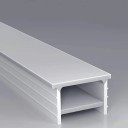 Profil LED en silicone 25 x 20 mm Bord blanc 29 mm Longueur 1 m Flexible Avec diffuseur Montage encastré dans la rainure Pour bande LED Sans bande LED 1