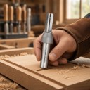 Fraise droite TCT 12 x 26 mm à trois dents pour rainurage, tige de 12,7 mm, 1/2 pouce, carbure, défonceuse et CNC, argenté, bois et panneaux 5