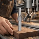 Fraise droite TCT 12 x 26 mm à trois dents pour rainurage, tige de 12,7 mm, 1/2 pouce, carbure, défonceuse et CNC, argenté, bois et panneaux 3