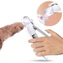 Electric Nail Clipper and Grinder 2-in-1 with LED Light and Battery Indicator 17.3 cm Stainless Steel Clipper White for Dogs and Cats 3