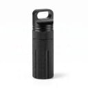 Capsule en aluminium pour médicaments Étui étanche pour comprimés 9,7 x 3 cm Bouchon à vis avec œillet pour clés Boîte EDC de poche 1