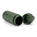 Capsule en aluminium pour médicaments Étui étanche pour comprimés 9,7 x 3 cm Bouchon à vis avec œillet pour clés Boîte EDC de poche 3