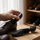 Kunststoff-Schuhspanner mit flexiblem gewellten Mittelteil 1 Paar 2 Stück Herren EU 39–46 Länge 30 cm Schwarz Schuhformer gegen Faltenbildung 2