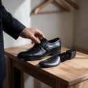 Kunststoff-Schuhspanner mit flexiblem gewellten Mittelteil 1 Paar 2 Stück Herren EU 39–46 Länge 30 cm Schwarz Schuhformer gegen Faltenbildung 7