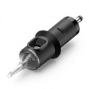 Tetovací jehly cartridge 1009RM Round Magnum 9 hrotů 20 ks Jednorázové sterilní S membránou Nerezová ocel 304 Černé Na stínování 2