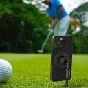Magnetický golfový stativ a selfie tyč do 117 cm s MagSafe držákem telefonu zemním hrotem a tripodem pro natáčení švihu černý 6