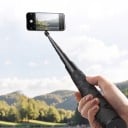 Magnetický golfový stativ a selfie tyč do 117 cm s MagSafe držákem telefonu zemním hrotem a tripodem pro natáčení švihu černý 7