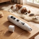 Electric Nail Grinder for Dogs and Cats 3 Speeds and LCD Display 13 cm Corundum Grinding Wheel Quiet Operation White For Nail Care 2