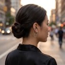 Záušnice bez propichovania 1 ks Ear cuff s dvojitým reťazcom Hladká dvojitá manžeta na chrupavku Kov Strieborná farba pre ženy 3