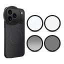 iPhone 17 Pro Case with 58 mm Thread and 4 CPL ND8 UV Filters and Star Shaped MagSafe Magnetic Ring Black for Mobile Photography 1