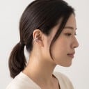Záušnice bez propichování 1 ks Ear cuff s perličkami a kamínky Manžeta s řetízkem a dlouhým přívěskem Kov Stříbrná barva 4
