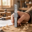 Fréza na drážky 12 x 30 mm Rovná trojbřitá TCT Stopka 1/2 palce 12,7 mm Tvrdokov Horní frézka i CNC Stříbrná Dřevo a dřevotříska 4