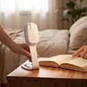 Ultra-thin Rechargeable LED Book Light with Clip 2-in-1 7 LEDs 3 Light Temperatures 5 Brightness Levels 200 mAh USB-C 15.9 cm White For Night Reading 2