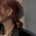 Záušnice bez propichovania 1 ks Ear cuff s retiazkou a perličkou Trojitá tenká manžeta na chrupavku Kov Strieborná farba pre ženy 2