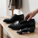 Kunststoffschuhspanner mit flexiblem gewellten Mittelteil 1 Paar 2 Stück Kinder EU 28–34 Länge 21 cm Schwarz Schuhformer gegen Faltenbildung 3