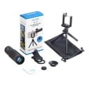 Teleobjetivo para móvil 18x con trípode Monocular 18x25 con enfoque manual Clip universal y soporte para teléfono Negro para iOS y Android 1