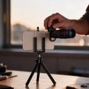 Teleobjetivo para móvil 18x con trípode Monocular 18x25 con enfoque manual Clip universal y soporte para teléfono Negro para iOS y Android 3
